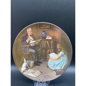 Knowles Norman Rockwell Collector Plate The Storyteller Heritage Collection 1984